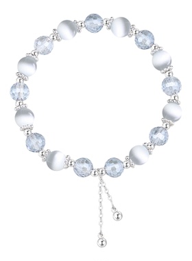 阿吉豆手链女猫眼石水晶手串