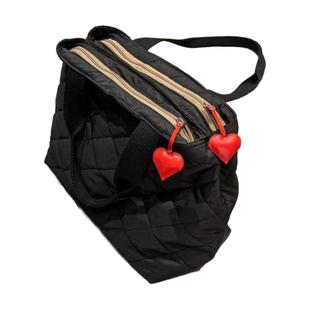 双拉链手提袋饭盒包收纳包上班通勤手拎便当袋分区大容量饭包包