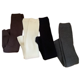 加长袜套秋冬奶白色针织堆堆袜套显瘦显腿长基础款中长及膝堆堆袜