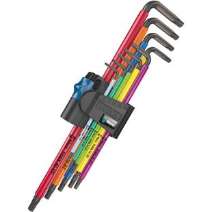 Wera维拉梅花扳手套装967固持花型德国TORX进口工具9件彩虹内六角