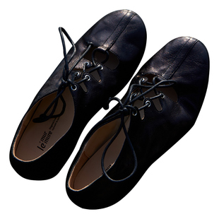 Le' Murmure《水洗艺术》手抓花羊皮 重工水洗中古牛津鞋 小皮鞋