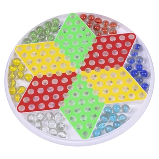 跳棋弹珠跳跳棋飞行棋儿童益智老式玻璃球珠子学生大人大号二合一