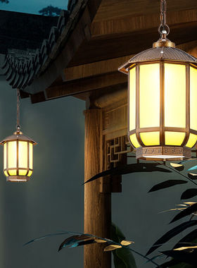 丝竹逢灯吊灯凉亭太阳能灯笼户外大门走廊屋檐新中式花园门头leu.