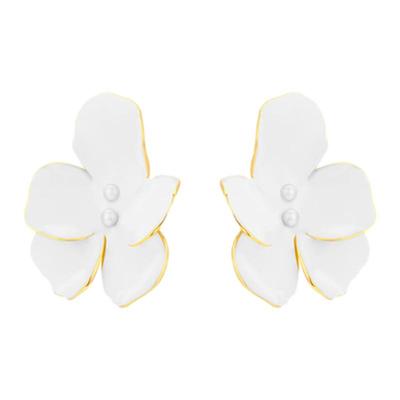 daartemis三色堇珍珠耳坠轻奢