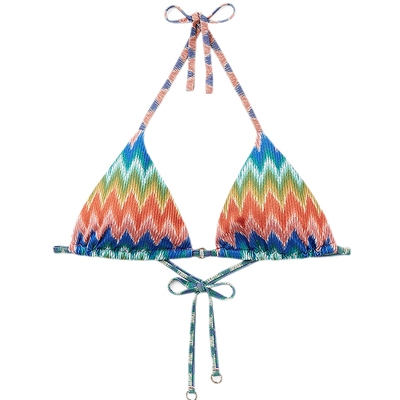 CALZEDONIA卡泽意袜夏季女海边度假人字纹分体式比基尼泳衣裤1856