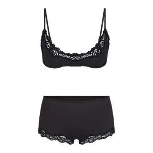 no info女生常备百搭内搭打底外穿居家蕾丝文胸吊带/平角打底裤