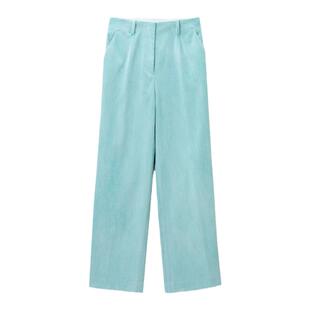 OVV Outlet 秋冬新款女灯芯绒坑条肌理感直筒休闲通勤套装西裤子