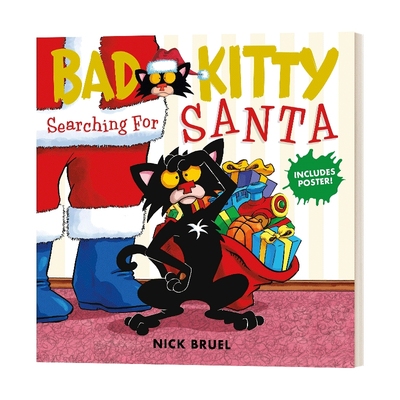 英文原版 坏猫咪 寻找圣诞老人 Bad Kitty Searching For Santa 精装圣诞绘本 英文版 进口英语原版书籍儿童外文书