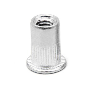 铝制拉铆螺母平头竖纹铝铆螺母平头半六角铝拉帽铆钉M34568M10M12