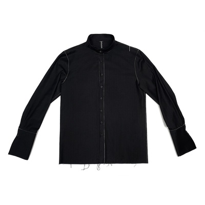 移动解构过度缝线版型袖口衬衫