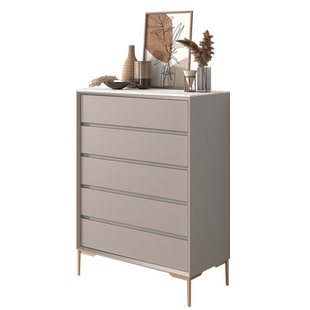 轻奢实木岩板斗柜五斗柜家用抽屉柜卧室储物柜客厅小立柜床尾柜子