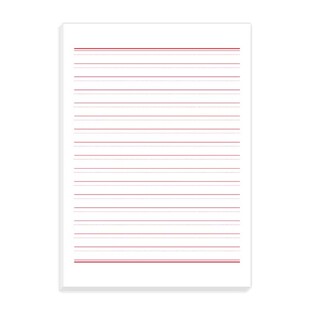 六品堂信纸稿纸信签纸信笺纸申请书大学生用本简约写信单线信纸专用纸横格横线纸双行信纸厚材料手写纸红色