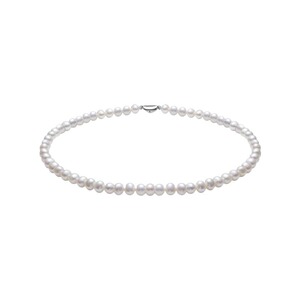 天然淡水无核珍珠项链近圆强光全珠链送女友妈妈婆婆气质百搭颈链