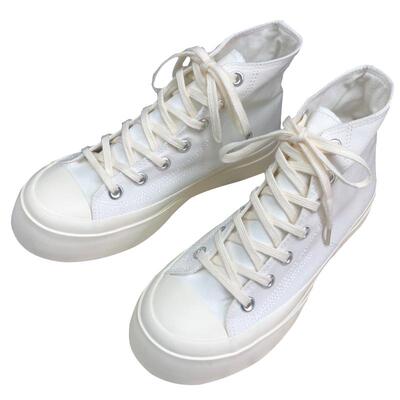 小白鞋新款春季百搭风高帮帆布鞋