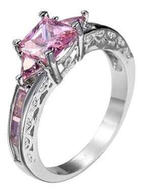 欧美时尚祖母绿海蓝锆石戒指女士男士情侣款饰品首饰礼品多色可选