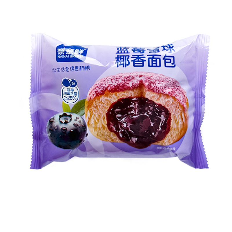 奈奈鲜菠萝蓝莓雪球椰香夹心软面夹心面包