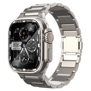 适用iwatch手表带11苹果手表S10表带applewatchS9表带钛合金6/5/4高级Ultra321代金属7高级钛带se男女款8个性