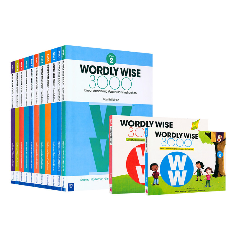 进口原版Wordly wise 3000词汇正版W3000全套教材英文原版小学初高中常见词英语单词典KET剑桥托福PET