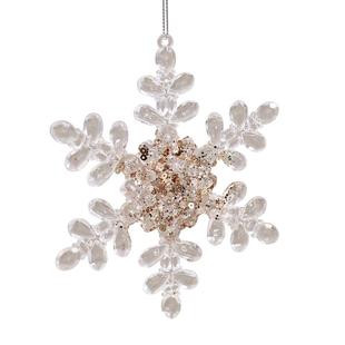 圣诞雪花片圣诞树装饰挂件透明亚克力雪花片橱窗吊顶装饰挂件吊饰