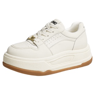 红蜻蜓休闲板鞋女款春秋女鞋厚底增高运动小白鞋百搭休闲面包鞋子