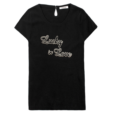 摩迪拉吉纯山羊绒女士短袖针织衫