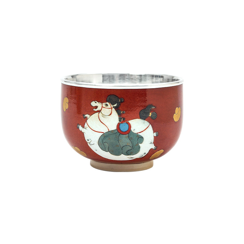 景德镇马年限定杯999银茶杯纯银