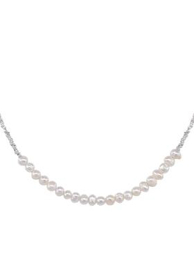 碎银子淡水珍珠项链轻奢小众女款2025新款爆款高级感锁骨链夏颈链