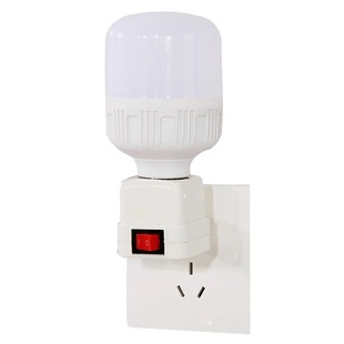 插座灯座小夜灯超亮led灯泡直插式节能带开关底座卧室床头77控制