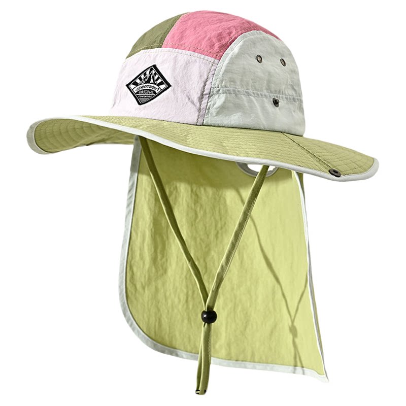 日系UPF50+防晒登山帽子披肩一体