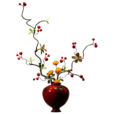 禅意新中式陶瓷花瓶摆件