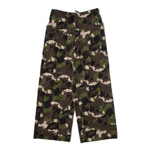Lapaki Paka 迷彩满印工装裤 抽绳阔腿直筒水洗棉街头复古休闲裤