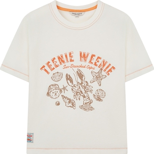 TeenieWeenie小熊女装T恤26夏季新款时尚宽松大图案潮流圆领短袖T