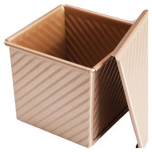 学厨吐司模具水立方不粘滑盖波纹平纹吐司盒面包模具250g低糖节能