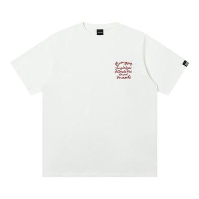 丛林老虎美式字母纯棉短袖T恤男