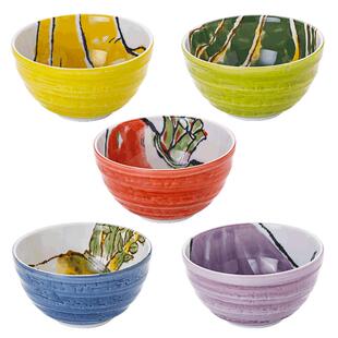 【自营】西洞窑蔬菜碗日本进口陶瓷碗家用吃饭米饭碗日式圆碗面碗