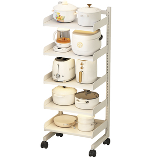 四层置物架落地多层厨房放各种锅的架子可调节万能通用锅具收纳架