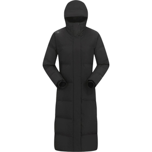 探路者鹅绒羽绒服男女中长款冬季户外时尚保暖过膝防风加厚外套