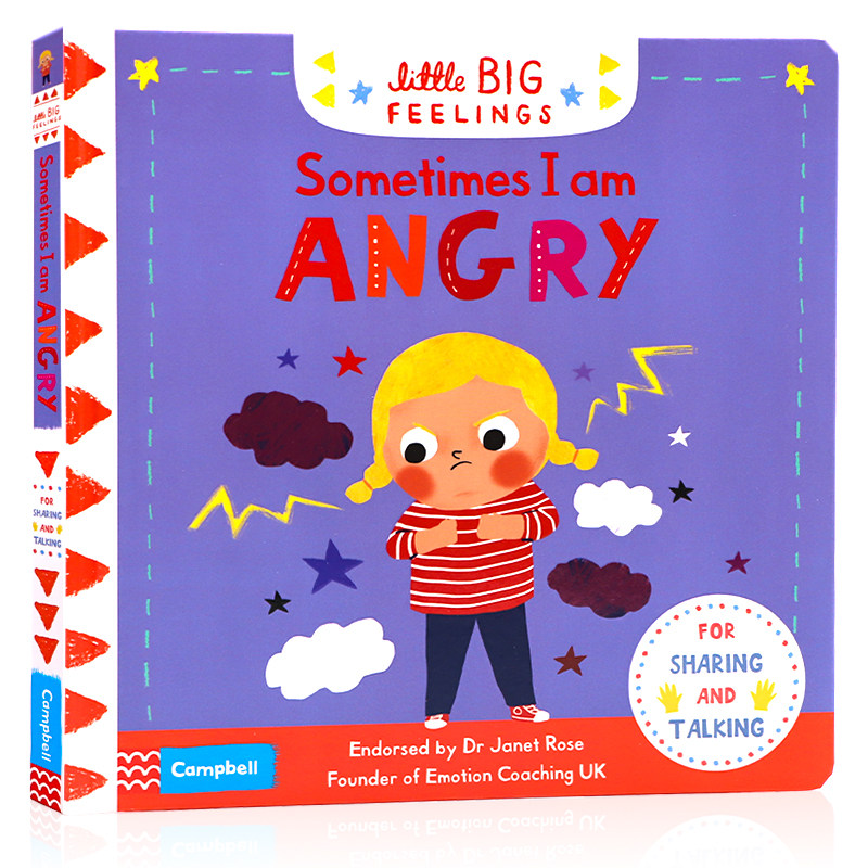 英文原版绘本 Little Big Feelings Sometimes I Am Angry 有时我很生气 儿童情绪管理情商培养精装机关翻翻操作书 亲子互动