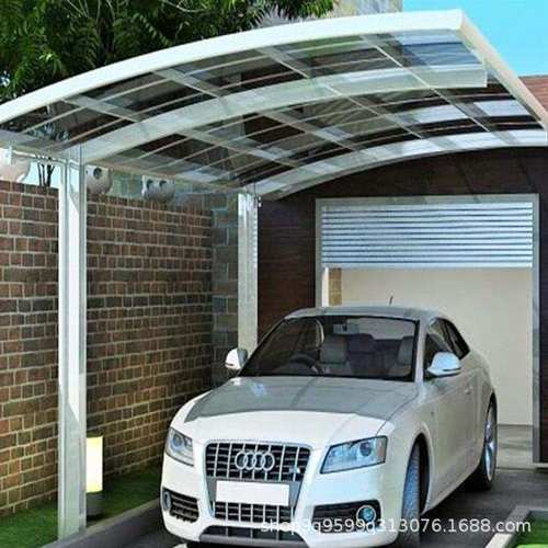 铝合金车棚单边耐力板车棚别墅庭院汽车停车棚户外雨棚遮阳厂家