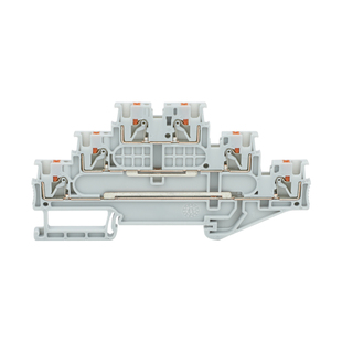 PT1.5/S-3L三层传感器直插式弹簧接线端子多层组合插拔导轨端子排