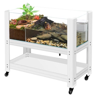 生态乌龟缸大型造景多层养龟黄缘专用玻璃饲养箱带晒台置物水族箱