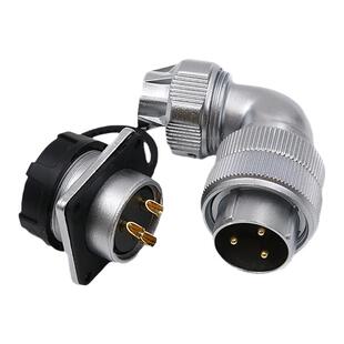 磊福威浦WF24-2-3-4-9-10-12芯直角弯式防水TU航空插头插座Z