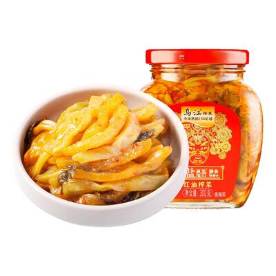 乌江麻辣红油榨菜300g瓶装正宗涪陵榨菜开味佐餐咸菜下饭菜