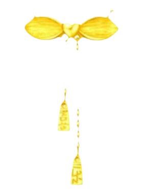 调太幅18K金兔耳朵流苏项链