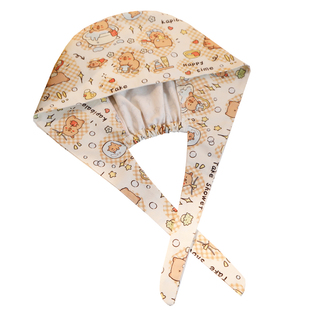 南欧鱼手术帽女高端印花帽医用外科无檐帽护士帽圆帽葫芦帽男纯棉