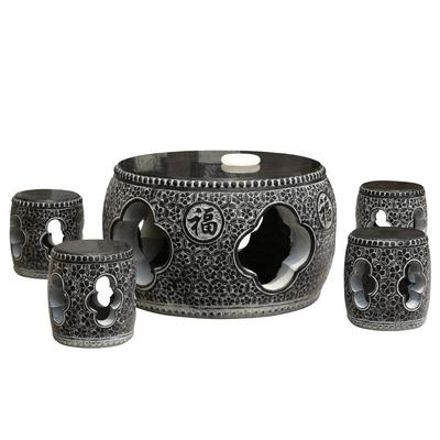 天然青石阳台石桌茶台复古中式