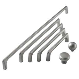 和居现代简约柜门拉手衣柜橱柜抽屉柜子单孔小拉手加长银色门把手