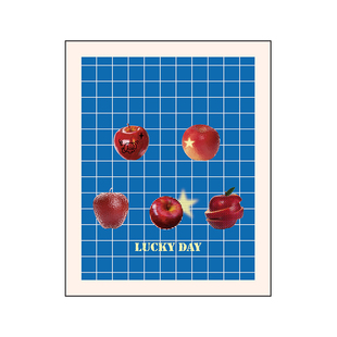 okay苹果拼盘挂布新年高级感客厅餐厅墙面装饰布背景卧室床头挂毯