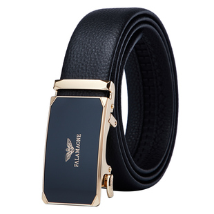 正品法莱阿玛尼内扣皮带男士款真皮奢侈品牌裤腰带七夕送男友礼物