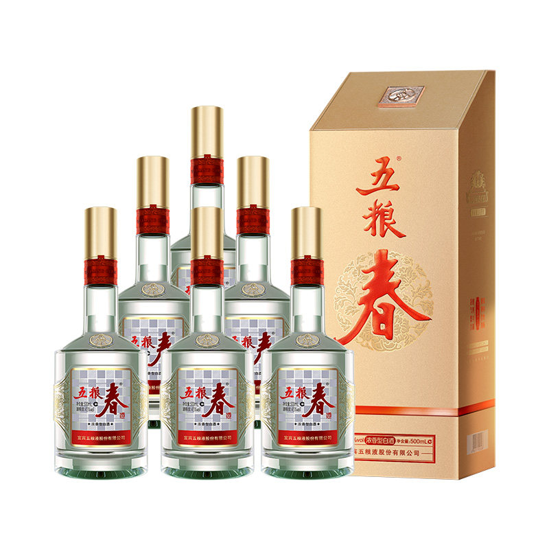 五粮春第二代52度500ml*5瓶白酒